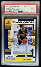 2019-20 Panini Contenders Draft Picks Ja Morant School Colors Rookie RC #2 PSA 9