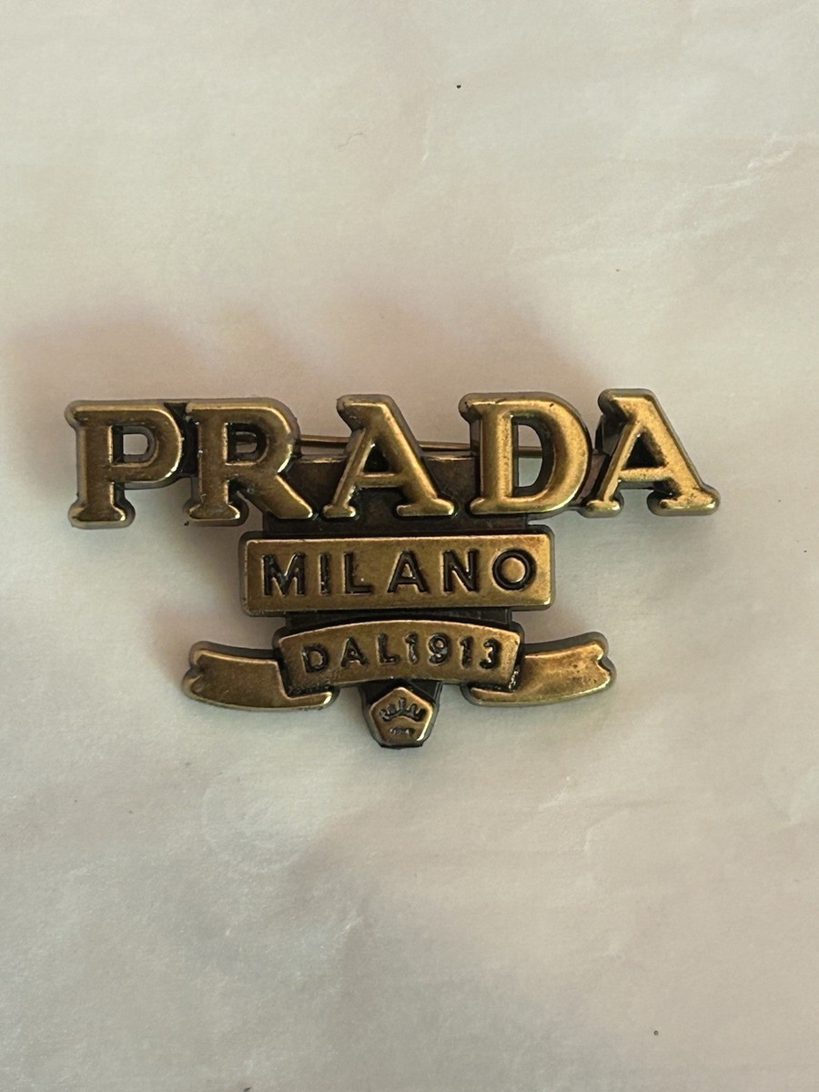 PRADA Brooch,Pin Badge, Used But Good Condition, Designer  display picture 1