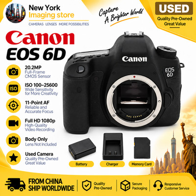 Canon 6D Body Only 20.2MP Full Frame DIGIC 5+ ISO 25600 11 AF Points English