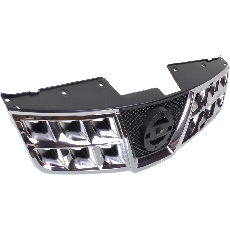 Grille For 2011-2013 Nissan Rogue 2014-15 Rogue Select Chrome Shell Black Insert - Image 3 of 4