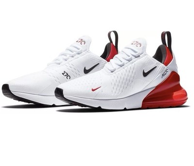 (BV2523-100) Nike Air Max 270 White/Black-University Red Mens Sz 11.5