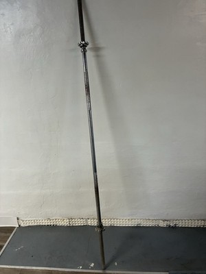 Steel Barbell with Collars, Silver, Weight Lifting Gym Training