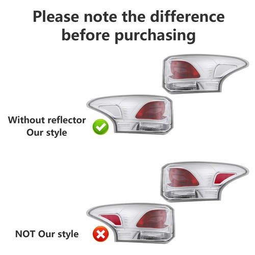 For 2013-2015 Mitsubishi Outlander Right & Left Halogen Tail Light Assemblies - Picture 3 of 21