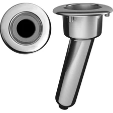 Mate Series Elite Screwless Stainless Steel 15° Rod & Cup Holder - Drain
