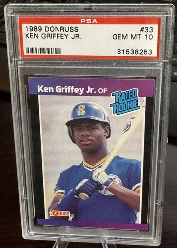 1989 KEN GRIFFEY JR DONRUSS ROOKIE #33 PSA 10 MARINERS HOF (253)