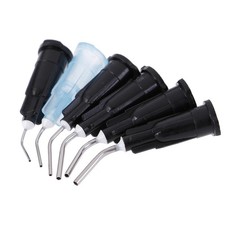100X Dental Irrigation Bent Needle Tips Flow Dentals Flowable Composits SyriIJH 