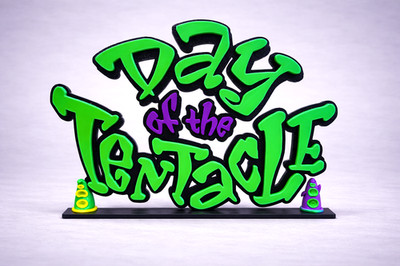 Day of the Tentacle Retro Game Aufsteller LucasArts Maniac Mansion Logo 3D Print