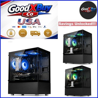 Prebuilt Core i7 Desktop PC 16GB RAM 256GB NVMe HDD HDMI WiFi Black