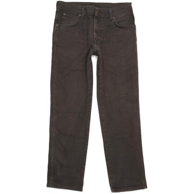 Wrangler robuste Qualität Herren grau Straight Stretch Jeans W32 L30 (108907)