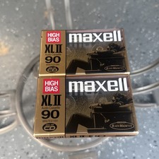 Maxell High Bias Type II XLII 90 Minute Audio Cassette Tapes New Sealed 2-Pack