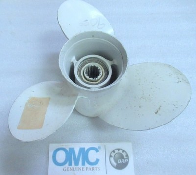 OMC 337754 Aluminum Propeller 10-5/8 X 12 13 Spline OEM Used Factory Boat Parts
