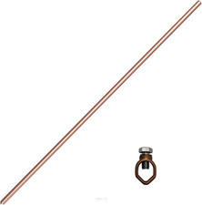 4Ft Ground Rod Kit - 5/8'' Bonded Electrical Copper Grounding Rod with Bronze Cl