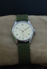 RARE!! ETERNA WWII 40's MILITARY SS SUB-SECOND VINTAGE 17J RARE SWISS WATCH.