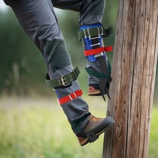 2 Gears Tree Climbing Tool Multi-function Pole Climbing Spike Set w/ Safety Belt