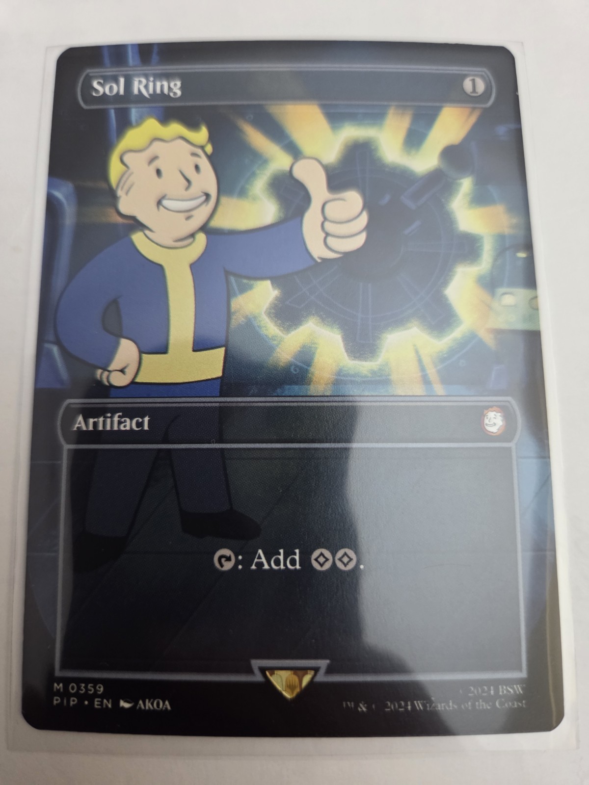 mtg, Sol Ring borderless Universes Beyond: Fallout Regular NM