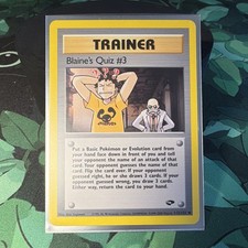 Pokémon Uncommon TCG Blaine's Quiz #3 Old Vintage Rare 112/132 Gym Challenge NM