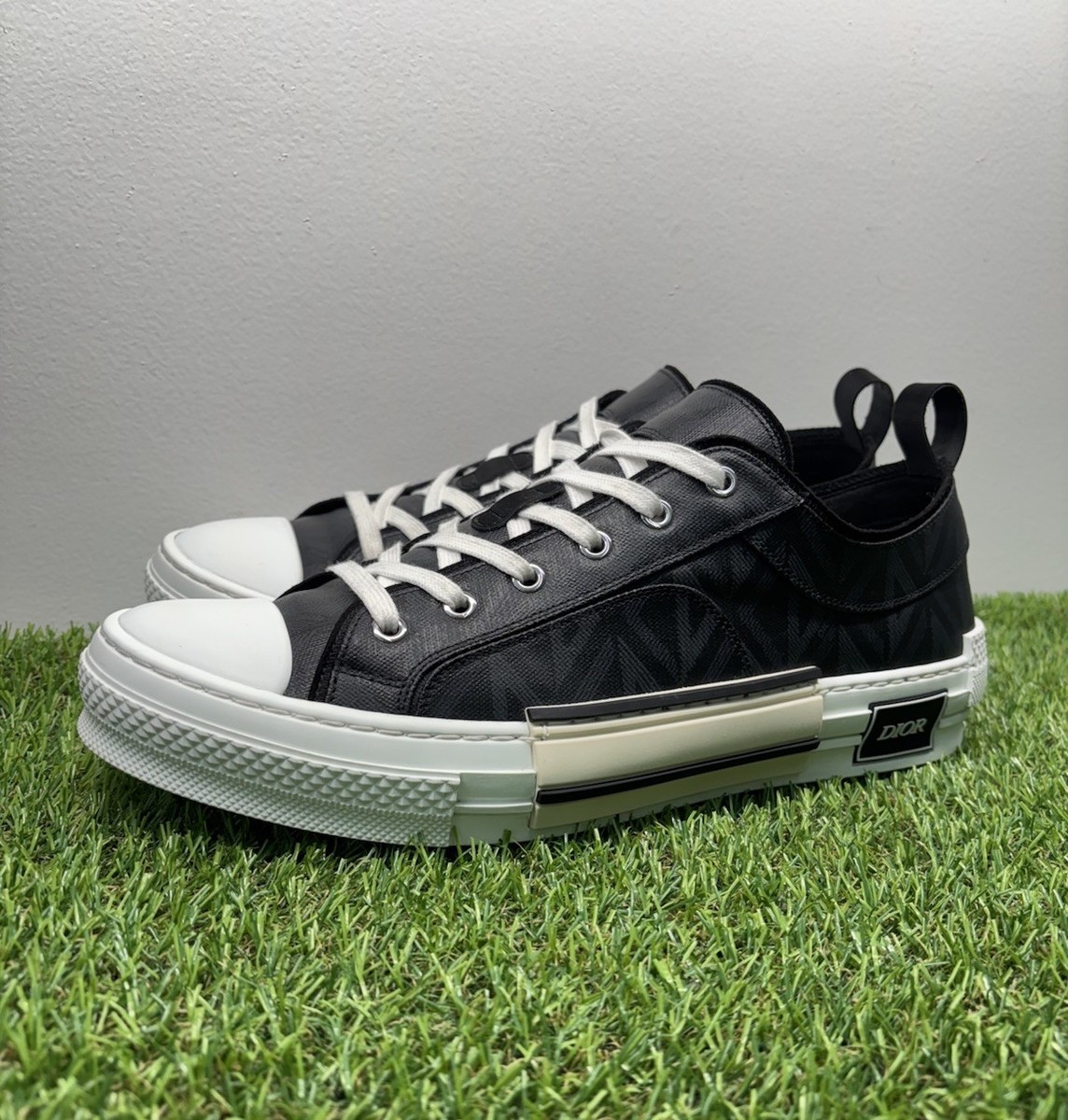 Size 45 EU (12 US) - Dior B23 Low ' Black Canvas ' | SUPER CLEAN