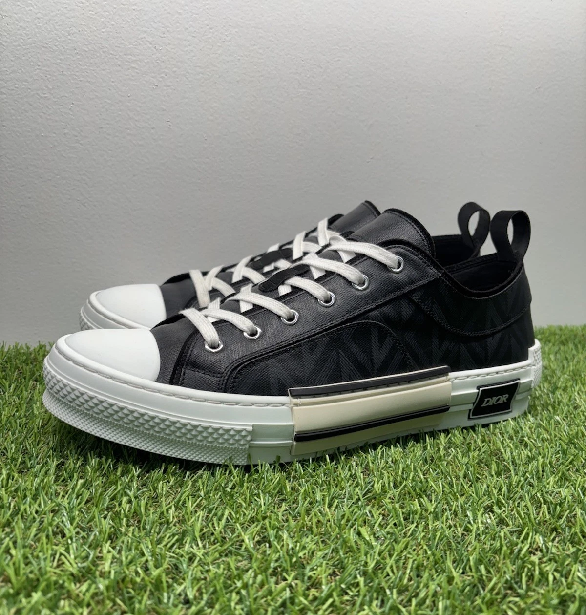 Taille 45 EU (12 US)   Bas Dior B23 « Toile noire »   EXCELLENT ÉTAT !