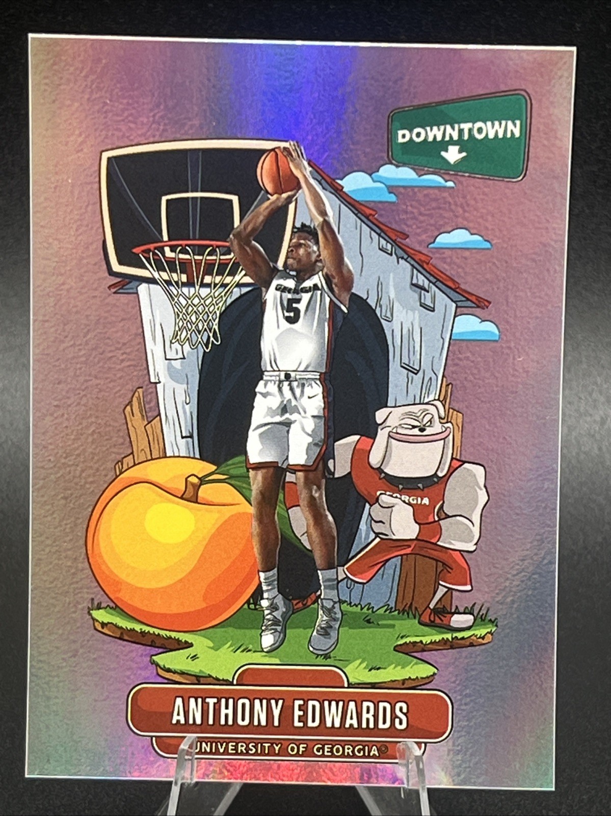 Anthony Edwards 2020-21 Panini Prizm Draft Picks Collegiate Downtown Georgia