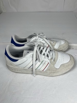 Adidas BREAKNET PLUS Athletic Sneakers Casual Shoes White Blue Men Sz 11