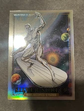 2024 UD Marvel Masterpieces '92 Platinum #90 Silver Surfer Rainbow Parallel