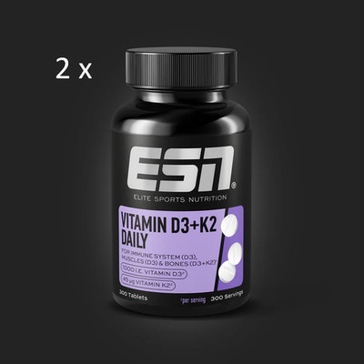 ESN Vitamin D3+K2 Depot - 2 x 300 (600) Kapseln - MHD 31.01.2028