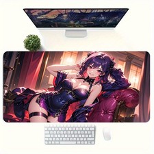 40 90cm1pc Large Anime Gaming Mouse Pad  Desk Mat with Manga Character Purple-