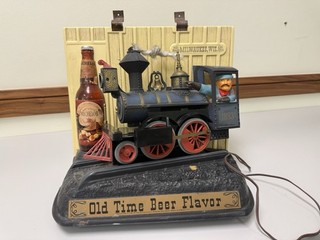 Michelob Beer Animated Locomotive and Lighted Bar Sign
