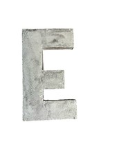 8  x 4 1/2  Large Metal Letter E Cast Aluminum Dimensional Industrial