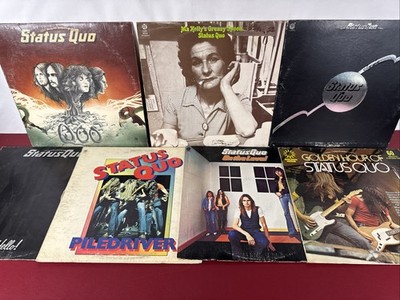 lot of 7 STATUS QUO LPs: Piledriver, On the Level, Hello, Ma Kelly Greasy Spoon