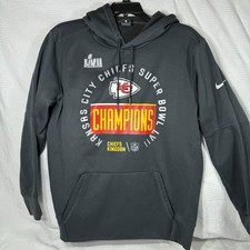 Nike Kansas City Chiefs Super Bowl LVII Champions Black Hoodie Men's XL