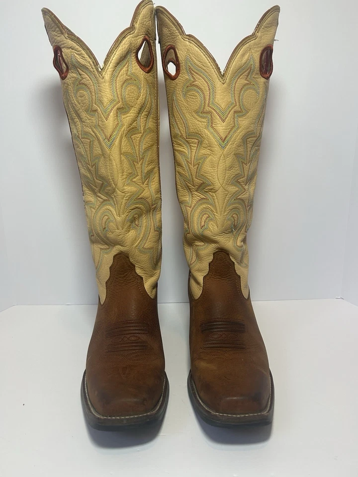 Tony Lama Women’s Buckaroo Boots Tall Sz 10.5 Square Toe Western RR2003L - Image 2 of 4