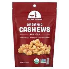 Organic Cashews, Roasted, 4 oz 112 g