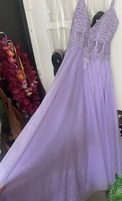 Windsor Lavender floral floor length prom dress. Size 9/10
