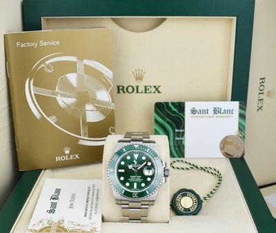 ROLEX - 40mm Stainless Steel SUBMARINER HULK Green Dial 116610LV - SANT BLANC