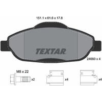 Textar 2466001 Bremsbelagsatz FüR Peugeot 308 3008 4E 4H 4A 4C 4B 0U