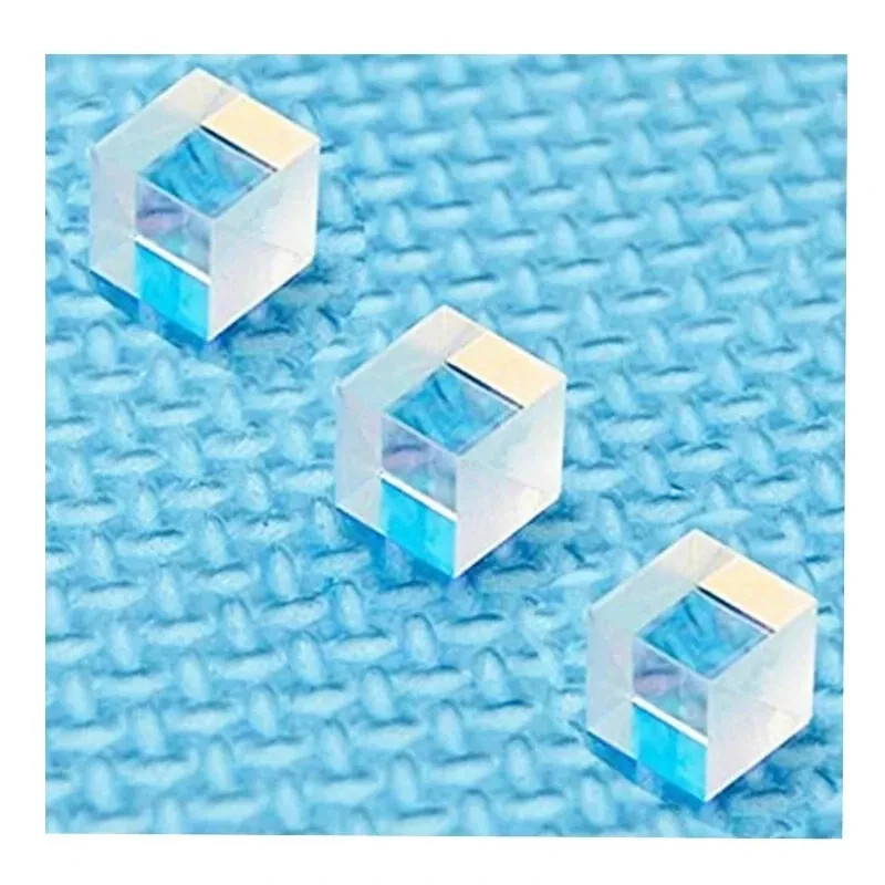 3pcs PBS RGB 450nm 520nm 638nm Polarizing Beam Splitter Transparent 10X10mm