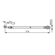Bremsschlauch 24261874 hinten links für KIA CEE-D ED SW PRO