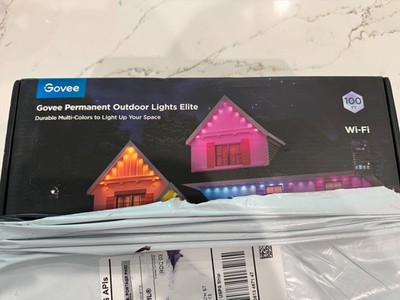 Govee 100ft Permanent Outdoor Lights Elite, WiFi Black H805AA11 