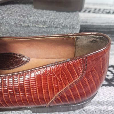 3 Pair Stacy Adams Genuine Snakeskin Tassel Loafers Mens 9 Exotic Lot‎ Stacy adams black snake - Gem main image 2