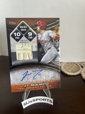 2025 Topps Series 2 Rounding The Bases Auto Relic JT Realmuto #RTBA-REAL BLK /10