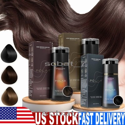 200ml Polar Hair Instant Dye Shampoo Hair Color Shampoo for Hair Natural Color