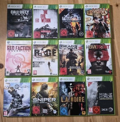 XBox 360 Bundle 12 Spiele - Homfront, Evil Within, Sniper uvm - Sehr Gut  