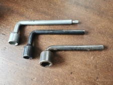 3 Vintage right angled spanners, 1/2AF, 1/2AF, 15MM, no makers names. 