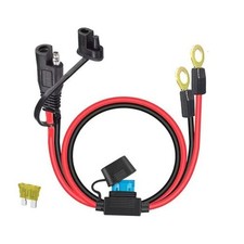 SAE Battery Connector with Ring Terminal Harness 10AWG SAE to Ring--2FT