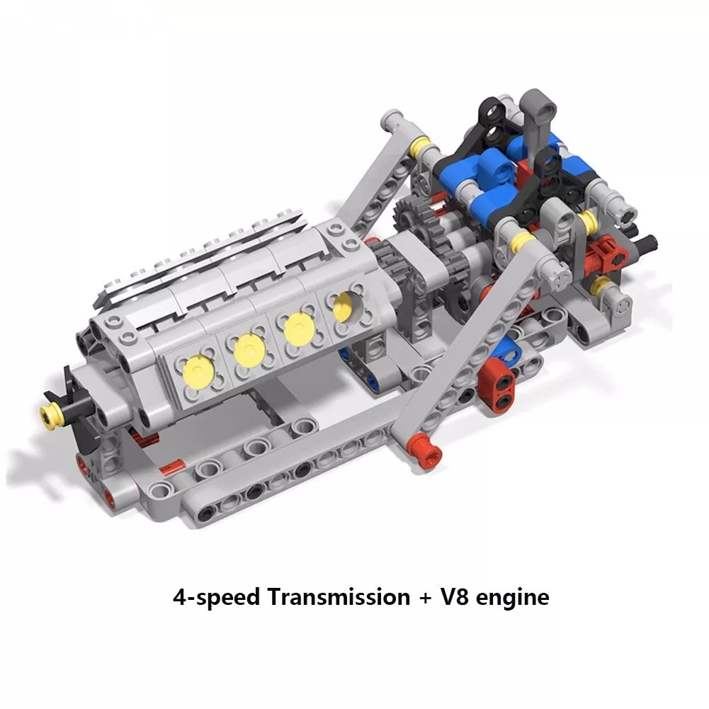 Technic Parts MOC Car Speed Gearbox Kit for Legoes Gear Axles Pins