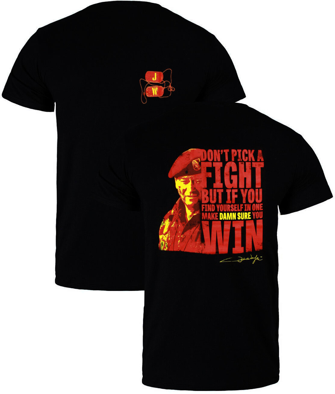 Джон Уэйн не ввязывайся в драку Мужская черная рубашка 3790₽