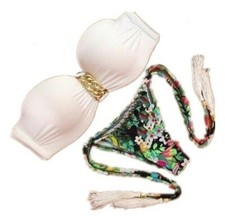 NWOT Brazilian Vintage Triangle Push Up Bikini Set Size Small
