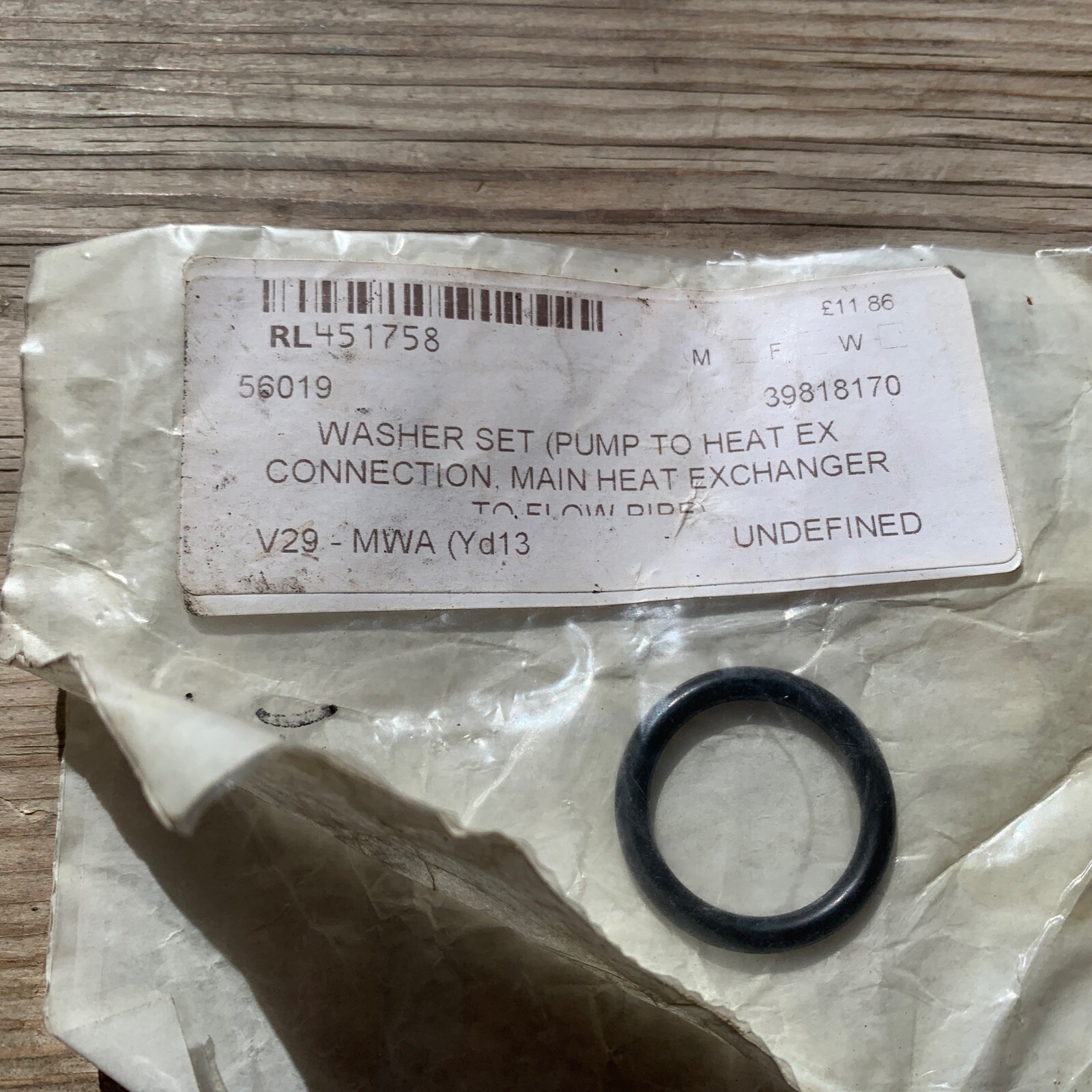 JOBLOT 2X FERROLI 39818170 WASHER SET ( 1 PER PACK)
