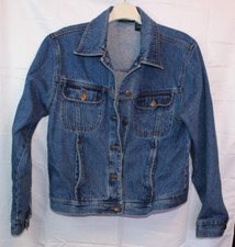 Vintage 90s Bill Blass Jeanswear Denim Blue Jean Jacket Size M 100 Cotton